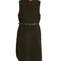 Vests*OAKWOOD Matcha Khaki - Curly Fake Fur Sleeveless Coat