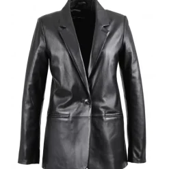 Tops And Shirts*OAKWOOD Meg Black - Genuine Sheep Leather Blazer