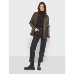 Jackets*OAKWOOD Meg Brown- Genuine Sheep Leather Blazer