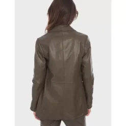 Jackets*OAKWOOD Meg Brown- Genuine Sheep Leather Blazer