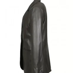 Jackets*OAKWOOD Meg Dark Khaki - Genuine Sheep Leather Blazer