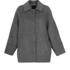 Coats*OAKWOOD Melisse Bicolor - Short Oversized Blended Wool Coat