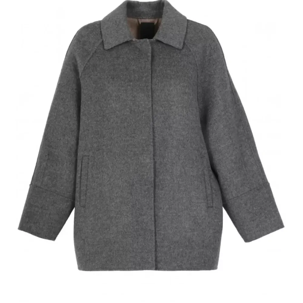 Coats*OAKWOOD Melisse Bicolor - Short Oversized Blended Wool Coat