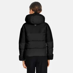 Biker Jackets*OAKWOOD Mina Black - Fake Fur / Nylon Jacket