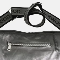 Accessories*OAKWOOD Murillo Metal Anthracite- Genuine Leather Shoulder Bag
