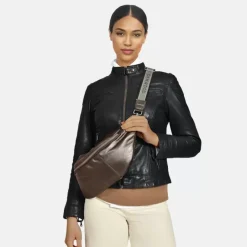 Accessories*OAKWOOD Murillo Metal Gold- Genuine Leather Shoulder Bag