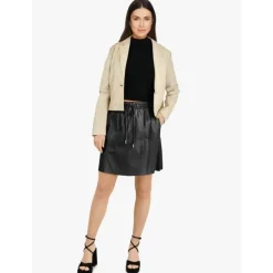 Skirts And Shorts*OAKWOOD Nina Black - Genuine Leather Skirt