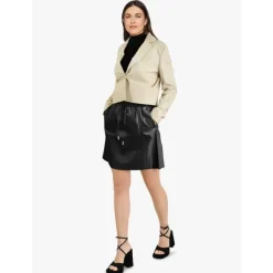 Skirts And Shorts*OAKWOOD Nina Black - Genuine Leather Skirt