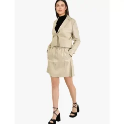 Skirts And Shorts*OAKWOOD Nina Eggshell - Genuine Leather Skirt