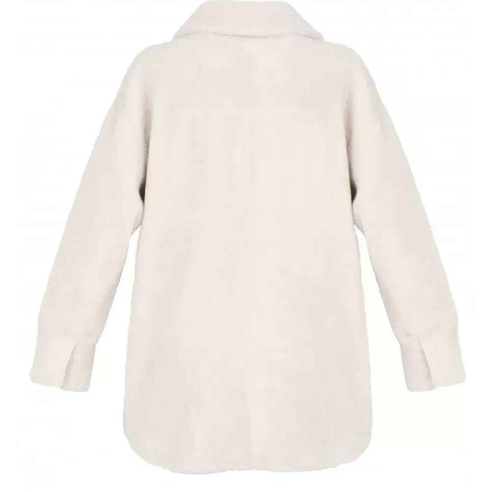 Coats*OAKWOOD Perfume Snow Khaki - Reversible Faux Fur Overshirt Coat