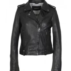 Biker Jackets*OAKWOOD Princess 6 Black - Biker Inspired Jacket In Genuine Leather