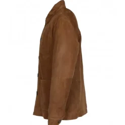 Simple Jackets*OAKWOOD Richard Cognac - Mid-Long Genuine Goat Suede Leather Jacket
