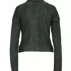 Biker Jackets*OAKWOOD Sasha 6 Green - Genuine Leather Biker Inspired Jacket