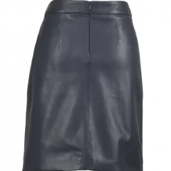 Skirts And Shorts*OAKWOOD Silvia Petrol Blue - Genuine Leather Wraparound Skirt