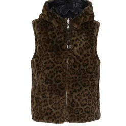 Vests*OAKWOOD Smile Bi Camo - Fake Fur And Nylon Reversible Gilet