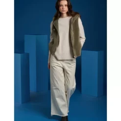 Vests*OAKWOOD Smiley Pale Green - Reversible Fake Fur 100% Wool / Nylon Gilet