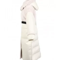 Coats*OAKWOOD Sofia Eggshell - Tri-Material Long Coat / Fake Fur-Faux Leather-Padded Nylon