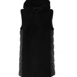 Vests*OAKWOOD Soprano Black - Fake Fur 100% Wool / Padded Nylon Gilet