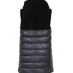 Vests*OAKWOOD Soprano Black - Fake Fur 100% Wool / Padded Nylon Gilet