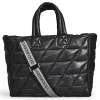 Accessories*OAKWOOD Sorolla Black - Padded Genuine Leather Shopping Bag