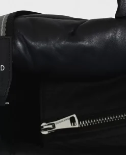 Accessories*OAKWOOD Sorolla Black - Padded Genuine Leather Shopping Bag