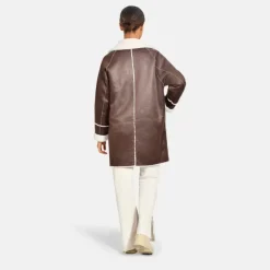 Jackets*OAKWOOD Spectacle Antic Brown - Faux Shearling Jacket