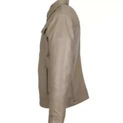 Jackets*OAKWOOD Stan Beige - Genuine Leather Jacket Denim Jacket Inspired
