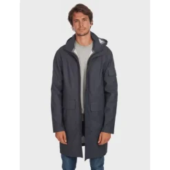 Raincoat*OAKWOOD Storm Navy Blue - Polyester Rain Coat