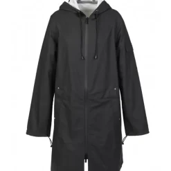 Coats*OAKWOOD Tempete Black - Polyester Rain Coat