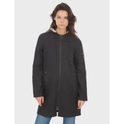 Coats*OAKWOOD Tempete Black - Polyester Rain Coat