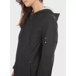 Coats*OAKWOOD Tempete Black - Polyester Rain Coat