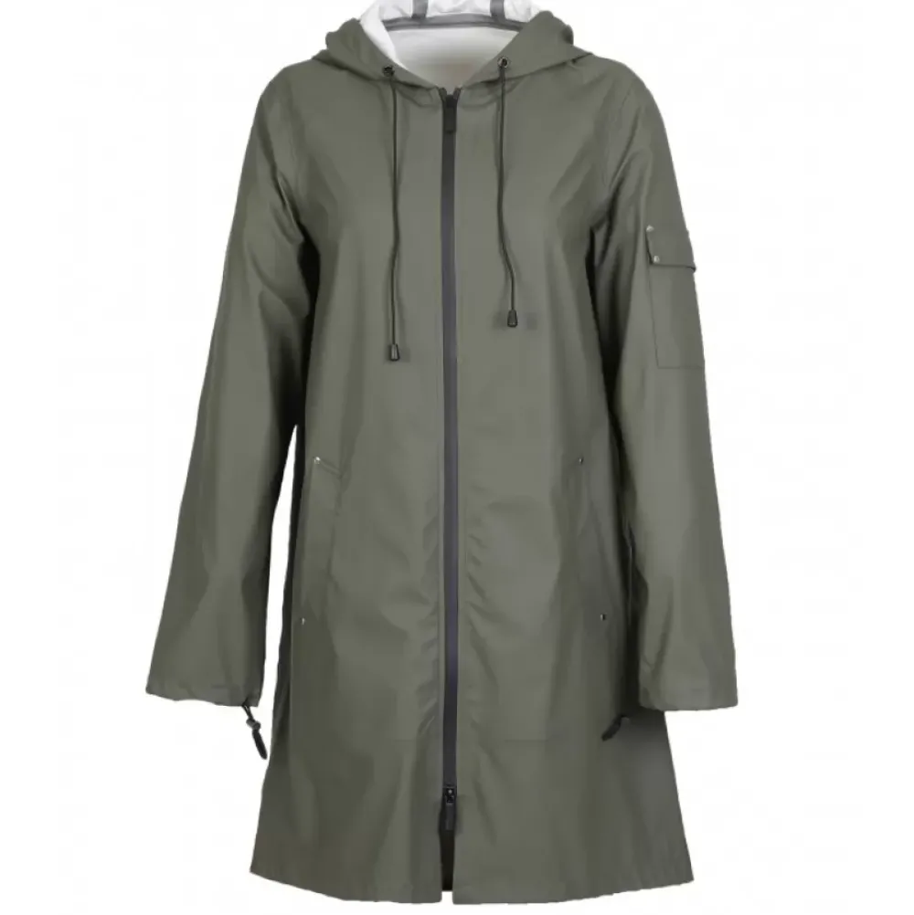 Coats*OAKWOOD Tempete Khaki- Polyester Rain Coat