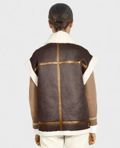 Vests*OAKWOOD Theatre Antic Brown - Faux Shearling Jacket