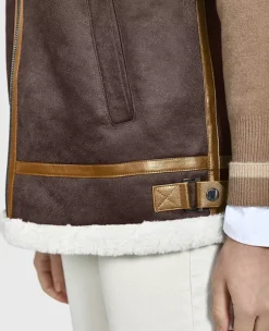 Vests*OAKWOOD Theatre Antic Brown - Faux Shearling Jacket