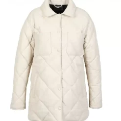 Coats*OAKWOOD Tocade Eggshell - Padded Genuine Leather Overshirt