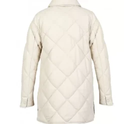 Coats*OAKWOOD Tocade Eggshell - Padded Genuine Leather Overshirt