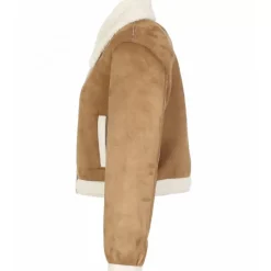 Jackets*OAKWOOD Tower Tan - Faux Shearling Short Jacket