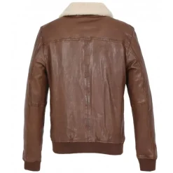 Bombers*OAKWOOD Trader Tan - Genuine Leather Bomber Inspired Jacket