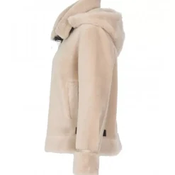 Biker Jackets*OAKWOOD Tresor Coffee - Reversible Faux Sherling Short Coat