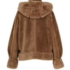 Biker Jackets*OAKWOOD Tresor Cognac - Reversible Faux Sherling Short Coat