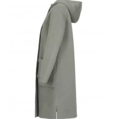 Coats*OAKWOOD University Bi Almond/Light Grey - Long Reversible Hooded Wool Coat