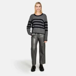 Trousers*OAKWOOD Uranus Dark Kaki - Large Trouser Genuine Leather