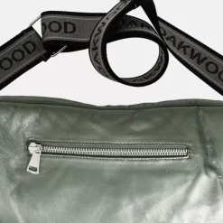 Accessories*OAKWOOD Urillo Metal Dark Green- Genuine Leather Shoulder Bag