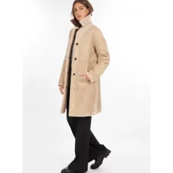 Coats*OAKWOOD Venus Coffee - Reversible Hooded Coat