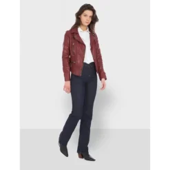 Biker Jackets*OAKWOOD Video Fire - Washed Look Genuine Leather Jacket