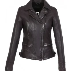 Biker Jackets*OAKWOOD Video Purple - Washed Effect Genuine Leather Jacket