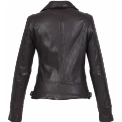 Biker Jackets*OAKWOOD Video Purple - Washed Effect Genuine Leather Jacket