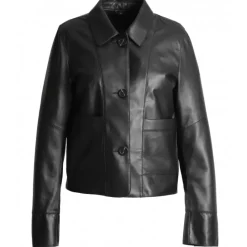 Jackets*OAKWOOD Volga Black - Short Genuine Leather Jacket