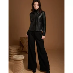 Jackets*OAKWOOD Volga Black - Short Genuine Leather Jacket