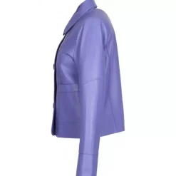 Jackets*OAKWOOD Volga Indigo - Short Genuine Leather Jacket